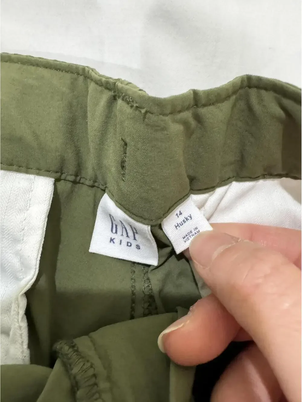 GAP Kids Boys Iguana Green Nylon Hybrid Stretch Shorts Size 16 Husky Quick Dry